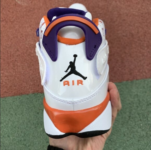 Air Jordan 6 Rings Crowns White Orange - Image 2
