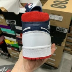 Alternative view of Air Jordan 1 Mid American Blue Red White