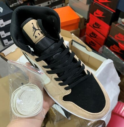 Air Jordan 1 Mid Barely Orange Milk Tea - Image 2