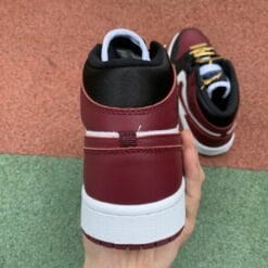 Alternative view of Air Jordan 1 Mid Black And Red Color Matching