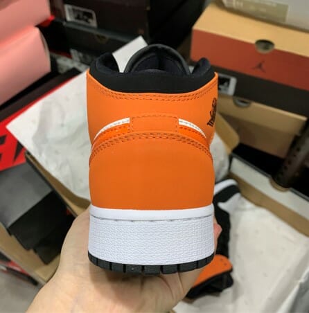 Air Jordan 1 Mid Black Orange Buckled - Image 2