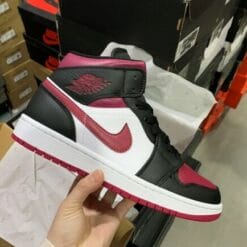 Alternative view of Air Jordan 1 Mid Burgundy