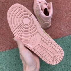 Alternative view of Air Jordan 1 Mid Coral Gold Dirty Powder
