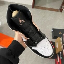 Alternative view of Air Jordan 1 Mid Crimson Tint Toe Cherry Blossom Pink
