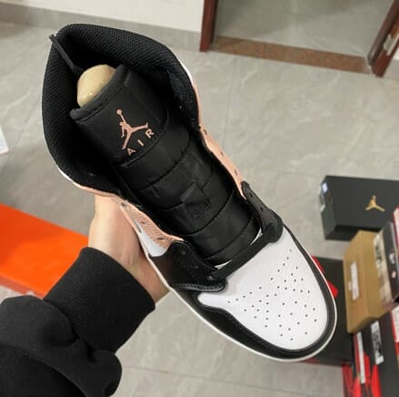 Air Jordan 1 Mid Crimson Tint Toe Cherry Blossom Pink - Image 2
