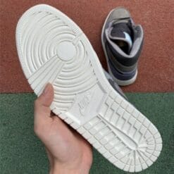 Alternative view of Air Jordan 1 Mid Gray Purple Brown