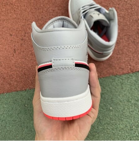 Air Jordan 1 MID GS Grey Red Pink - Image 2