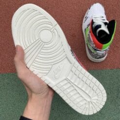 Alternative view of Air Jordan 1 Mid Mandarin Duck Graffiti