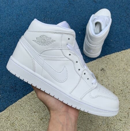 Air Jordan 1 Mid Pure White - Image 2