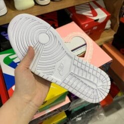 Alternative view of Air Jordan 1 Mid Quilted Plain White