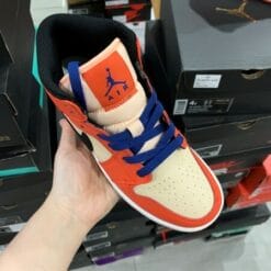 Alternative view of Air Jordan 1 Mid White Orange