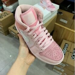Alternative view of Air Jordan 1 Mid White Pink Foam