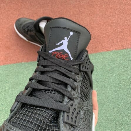Air Jordan 4 Black White Laser Graffiti - Image 2