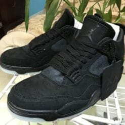 Alternative view of Air Jordan 4 Graffiti Black Suede
