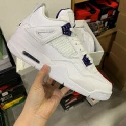 Alternative view of Air Jordan 4 Purple Metallic