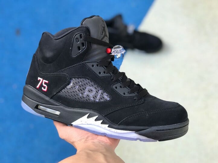 Air Jordan 5 Paris Saint-Germain Black Silver - Image 3