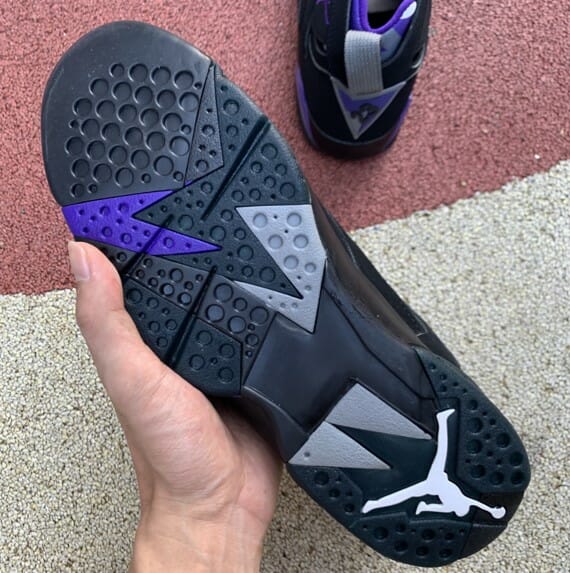 Air Jordan 7 Black Purple Ray Allen - Image 3