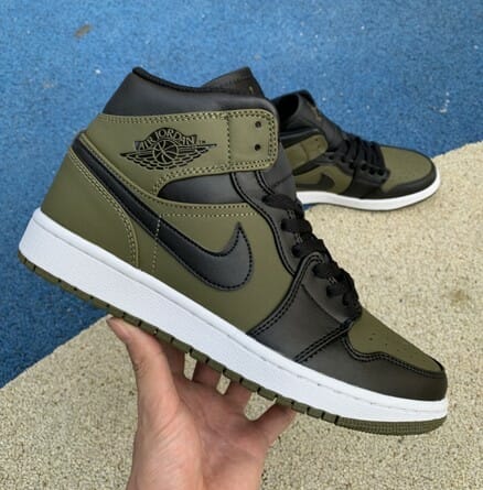 Air jordan 1 Mid Black Olive Green - Image 3