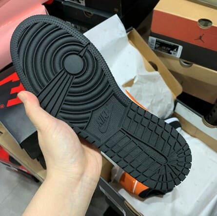 Air Jordan 1 Mid Black Orange Buckled - Image 3