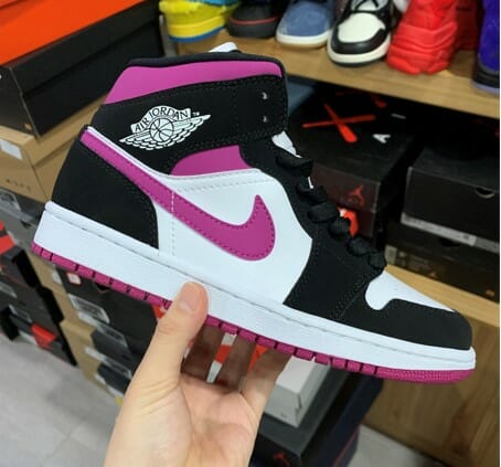 Air Jordan 1 Mid Black Purple White - Image 2