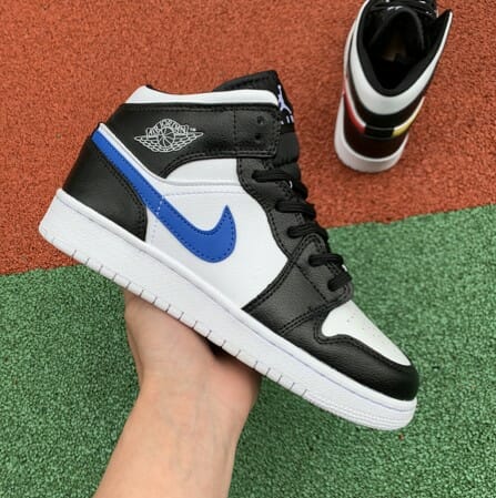 Air Jordan 1 Mid GS Black And White Mandarin - Image 2