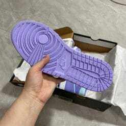 Alternative view of Air Jordan 1 Mid Top Purple Green