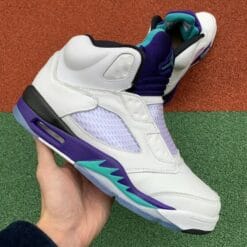 Air Jordan 5 White Purple Grape