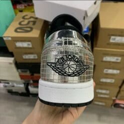 Air Jordan 1 Low White Lattice Silver