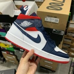 Air Jordan 1 Mid American Blue Red White