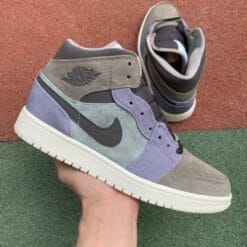 Air Jordan 1 Mid Gray Purple Brown
