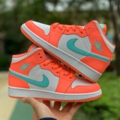 Air Jordan 1 Mid Orange Green
