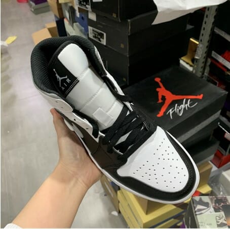 Air Jordan 1 Mid White Shadow Grey - Image 4