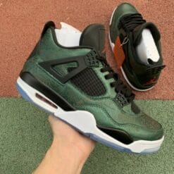 Alternative view of Air Jordan 4 Green Laser