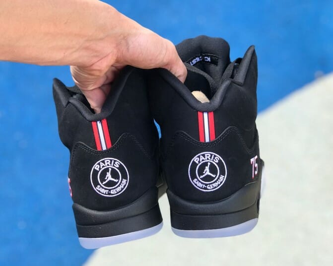 Air Jordan 5 Paris Saint-Germain Black Silver