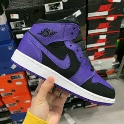 Air Jordan 1 Mid Black Purple