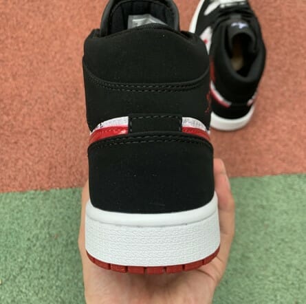 Air Jordan 1 Mid Black Red Pictorial