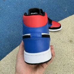 Air Jordan 1 Mid Stitching Black And Red Toe
