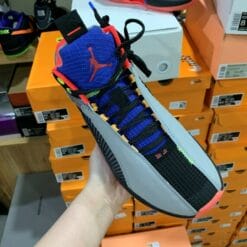 Air Jordan 35 Grey Blue Red