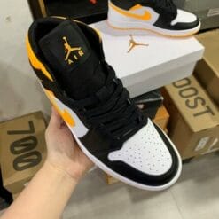 Air Jordan 1 Mid Black And Yellow