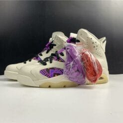 Air Jordan 6 Quai 54 Beige Purple Plaid