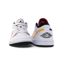 Air Jordan 1 Low White Multi-Color Red Yellow