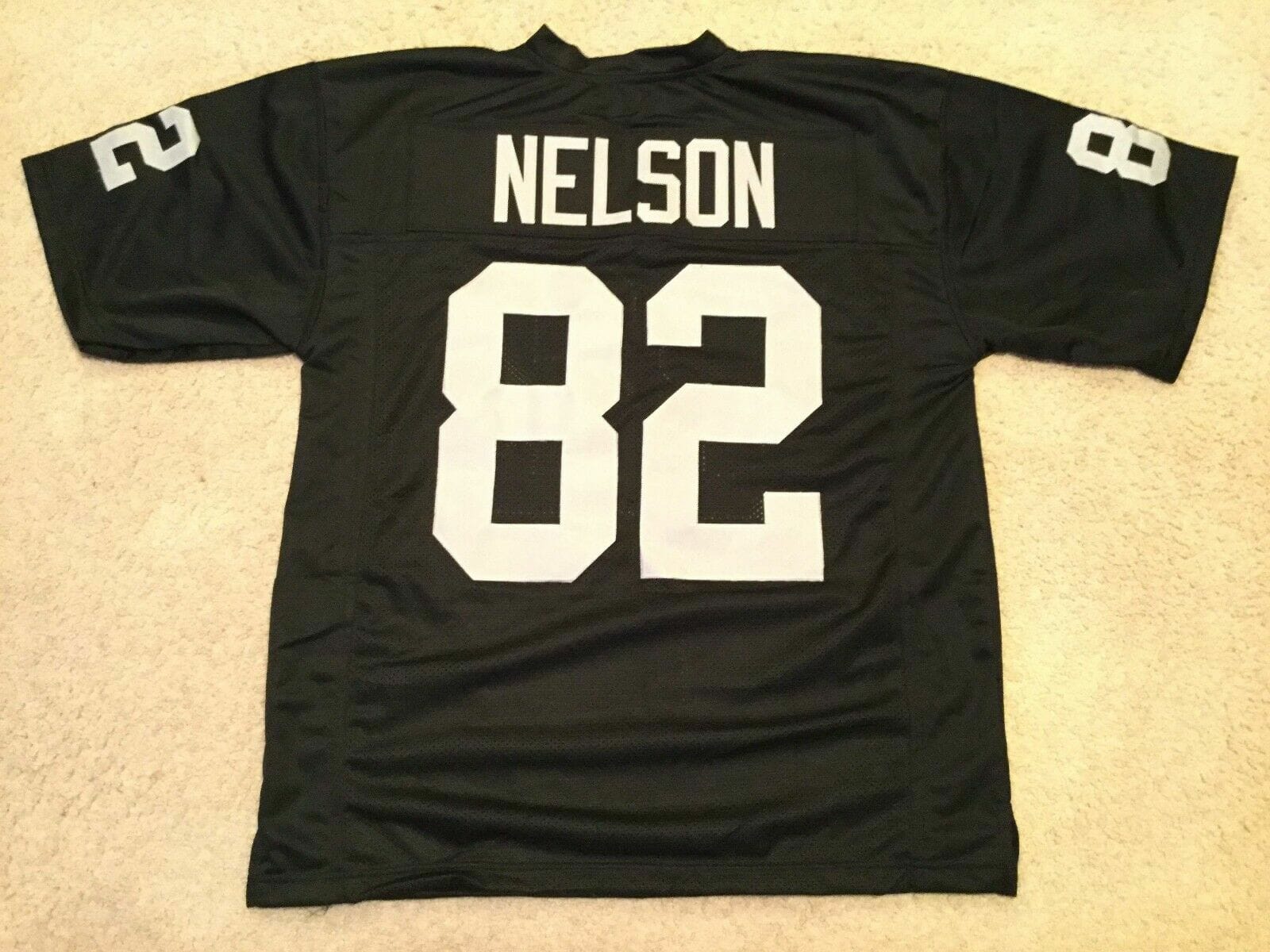 UNSIGNED CUSTOM Sewn Stitched Jordy Nelson Black Jersey