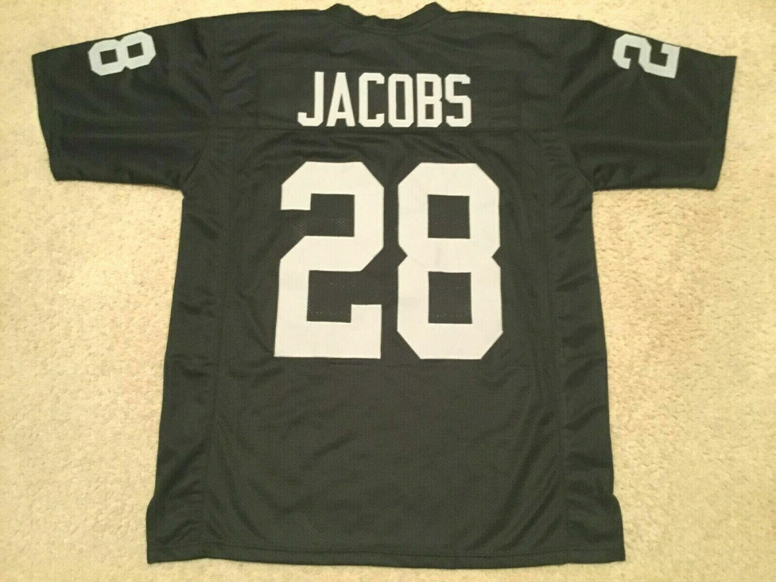 UNSIGNED CUSTOM Sewn Stitched Josh Jacobs Black Jersey