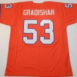 UNSIGNED CUSTOM Sewn Stitched Randy Gradishar Orange Jersey
