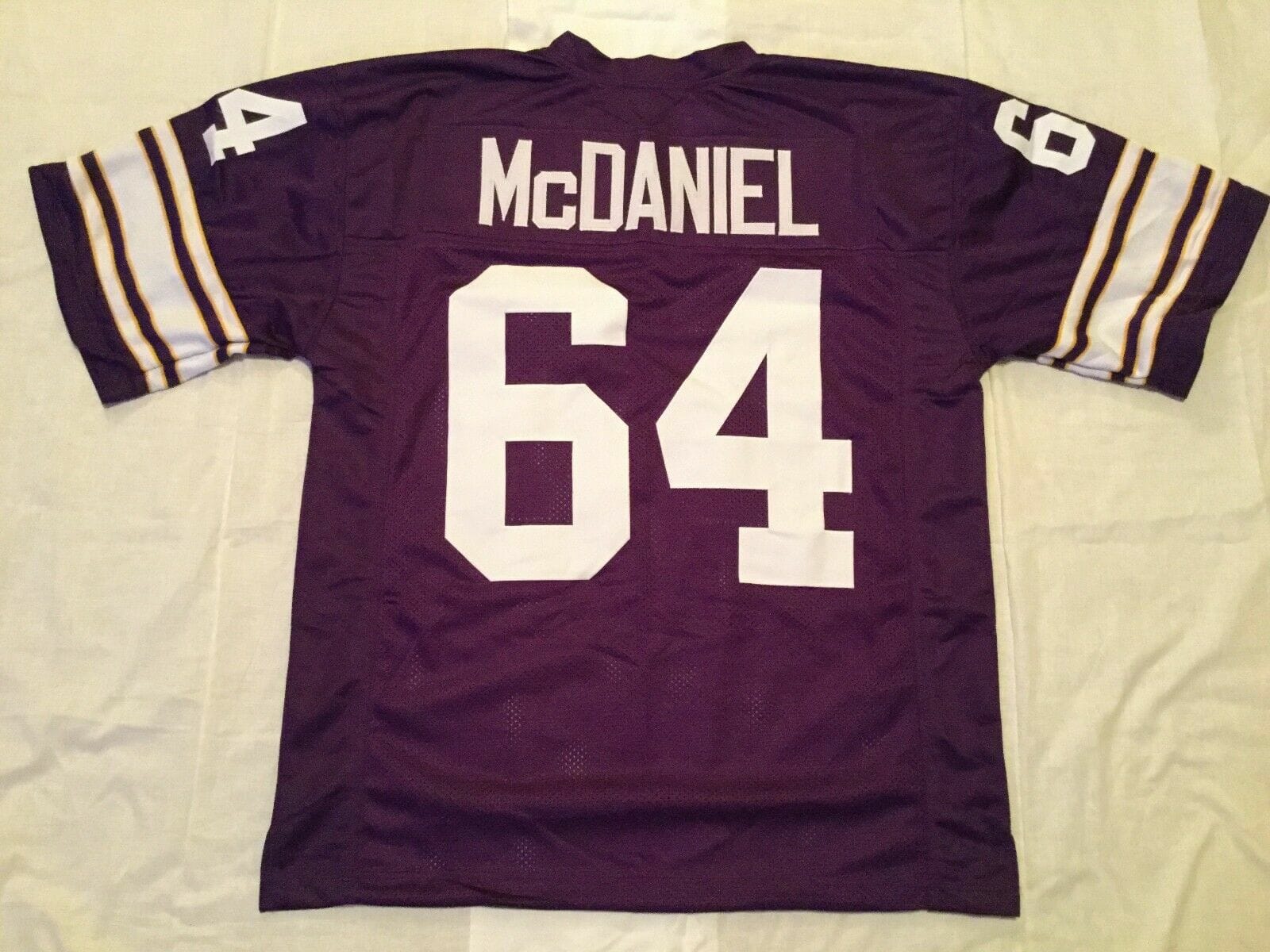 UNSIGNED CUSTOM Sewn Stitched Randall McDaniel Purple Jersey