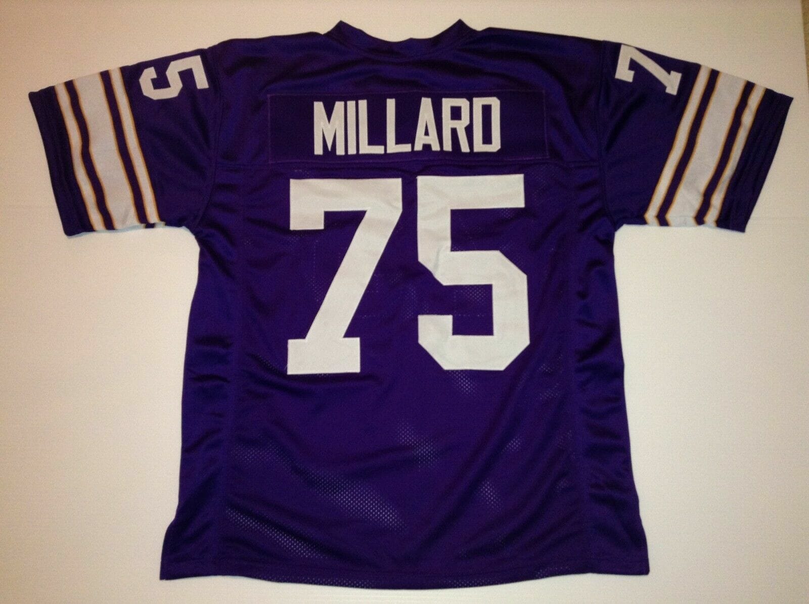 UNSIGNED CUSTOM Sewn Stitched Keith Millard Purple Jersey