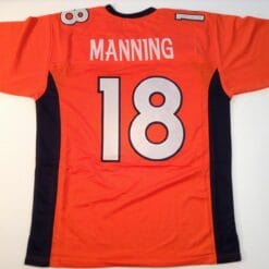 UNSIGNED CUSTOM Sewn Stitched Peyton Manning Orange Jersey