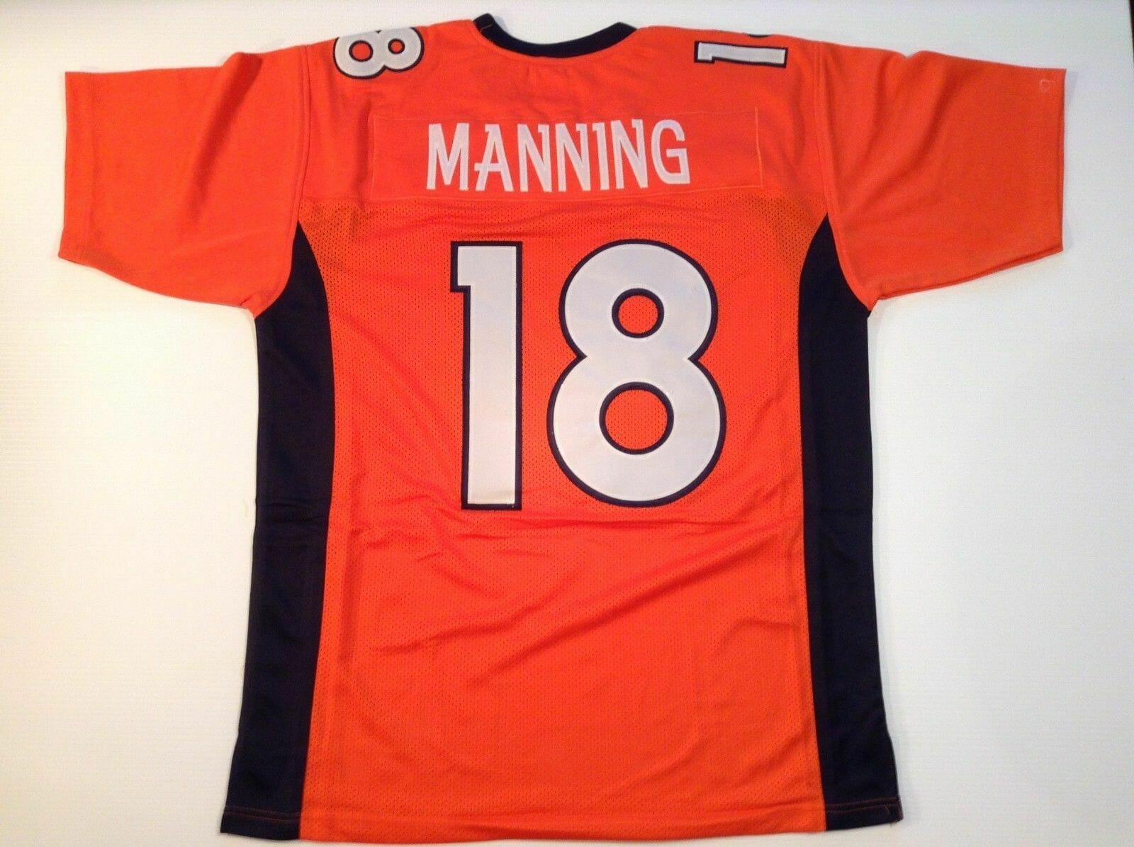 UNSIGNED CUSTOM Sewn Stitched Peyton Manning Orange Jersey