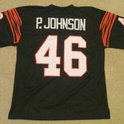 UNSIGNED CUSTOM Sewn Stitched Pete Johnson Black Jersey