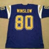 UNSIGNED CUSTOM Sewn Stitched Kellen Winslow Blue Jersey